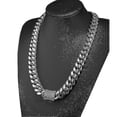 thumbnail image 5 of Collar de cadena cubana Yuxing acero inoxidable 10-18 mm 22 pulgadas, 5 of 5