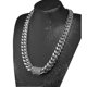 thumbnail image 5 of Cadenas cubanas de acero inoxidable de 10 a 18 mm de ancho, collares, cadena pesada para hombres, joyería, 30 pulgadas, 14 mm, código de modelo 29135 30 pulgadas, 14 mm, 5 of 5