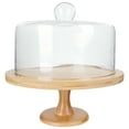 NUOLUX Cake Stand Dome Plate Carrier Glass Display Lid Stands Holder