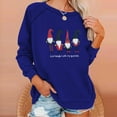 thumbnail image 5 of CaComMARK PI Merry Christmas Sweatshirts for Women Santa Christmas Sweatshirt Cute Long Sleeve Pullover Top Blue 12(XXL), 5 of 7