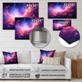 thumbnail image 4 of Designart "Purple Pink Fractal Cosmic Fusion" Modern Metal Art Living Room, 4 of 5