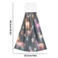 thumbnail image 6 of Yayeee Kitchen Hanging Hand Towels Set of 2 with Loop Bathroom Absorbent Tie Towel, Neon Llamas Pattern, 6 of 7