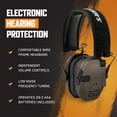 thumbnail image 4 of Walker's Razor Slim Ultra Low Profile Compact Design Adjustable Range Shooting Hunting Hearing Protection Electronic Earmuffs, Flat Dark Earth, 4 of 7