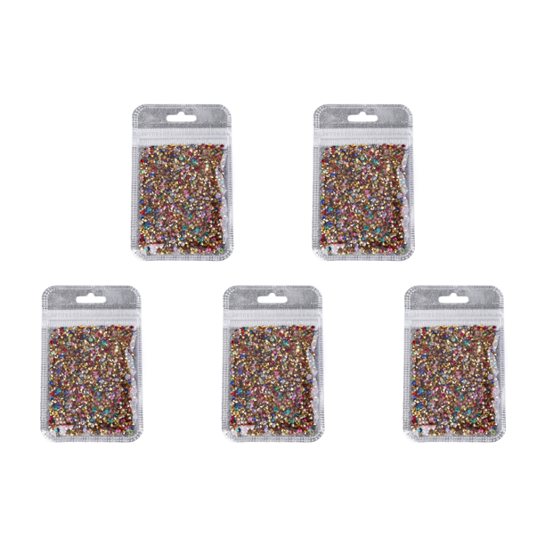 1000pcs 3mm Mixed Nail Art Rhinestone Gorgeous DIY Manicure Charms (Oro)