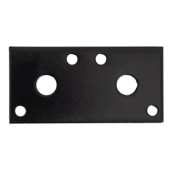 Hampton 5021214 3 x 1.25 x 0.12 in. Black Steel Mending Plate, Pack of 20