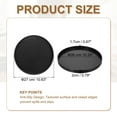 thumbnail image 2 of Uxcell Wooden Serving Tray Round Decorative Platter for Serving Food and Drinks with Stylish Design Black 10.6 inch, 2 of 6