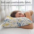 thumbnail image 5 of Yellow Blue Flowers Small Pillow Covers,Watercolor Botanical Floral Plants Soft Breathable Throw Pillow Cases with Invisible Zipper,Decorative Pillowcase Pillows Protectors for Sofa Bed Chair 12"x20", 5 of 9