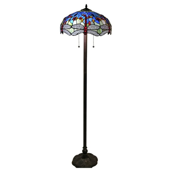 Warehouse of Tiffany 18-inch Floor Lamp in Bronze Metal Finish