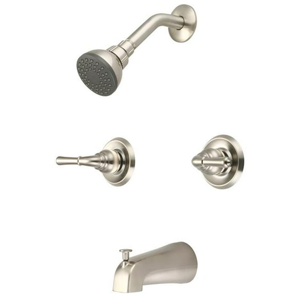 Two Handle Tub & Shower Set - Brushed Nickel