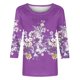 thumbnail image 4 of Fiudx Ofertas Flash Del Día Solo En Línea Blusa Holgada con Estampado de Pascua y Cuello Redondo Retro de Manga Tres Cuartos a La Moda para Mujer, 4 of 4