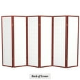 thumbnail image 7 of Red Lantern 5 ft. Tall Window Pane Shoji Screen - Rosewood - 6 Panels, 7 of 7