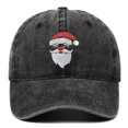 thumbnail image 5 of Yuanlong Unisex Baseball Cap Santa Claus Embroidery Washed Cotton Adjustable Christmas Dad Cap Xmas Santa Holiday Stylish Sun Hat, 5 of 8