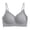 Gray(Bra), variant on Wirefree Scalloped Bralette for Women Textured Knit V-Neck Lounge Bra, Lightly Padded Seamless Everyday Comfort Bra with Front Bow