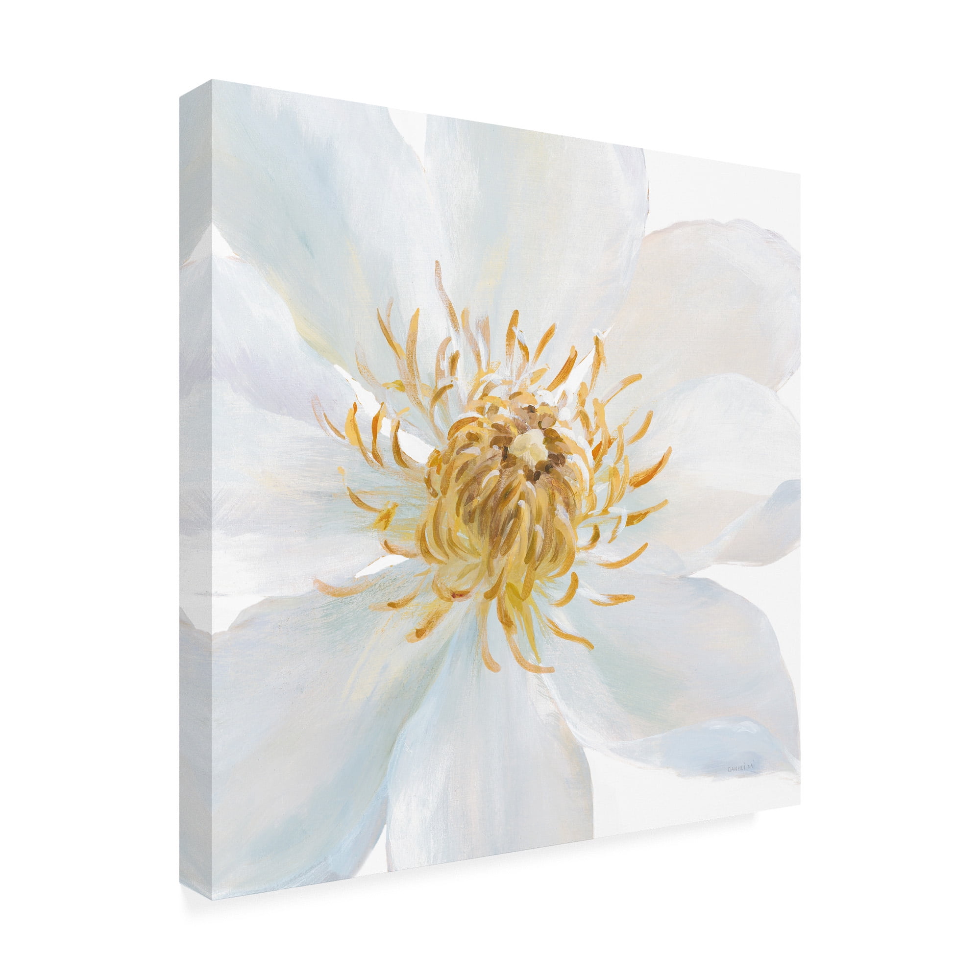 Trademark Fine Art 'Contemporary Clematis Gray' Canvas Art by Danhui Nai