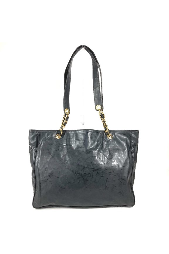 Pre-Owned CHANEL Vintage CC Coco Mark Logo Bag, Shoulder Tote Double Chain Coated Canvas, Men's...