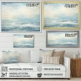 thumbnail image 4 of Designart "Minimalistic Horizon Of The Waves" Coastal Ocean Floater Framed Canvas Art Print, 4 of 5