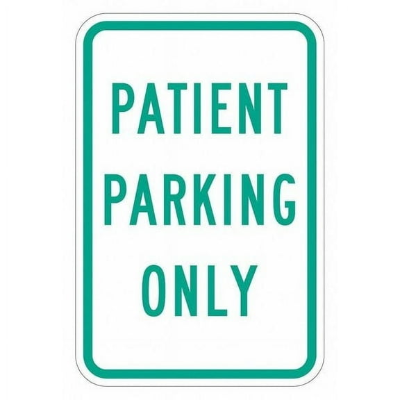 Lyle Patient Parking Sign,18" x 12, T1-2204-HI_12x18 T1-2204-HI_12x18