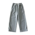 thumbnail image 3 of Kiijoy Little Girls Lace Drawstring Sweatpants Solid Color Casual Joggers, Sizes 5-6, 3 of 5