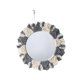 thumbnail image 5 of Espejo de pared colgante de macramé, elegante espejo decorativo redondo hecho a mano para la entrada, Gris blanco, 5 of 9