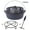 Black + Iron-P6, variant on ZXFLOOV Pre-Seasoned Cast Iron Dutch Oven 4.5/6/8/12 Quart, Camping Deep Pot with Skillet Lid & Rack for Campfire, BBQ & Baking