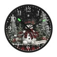 thumbnail image 2 of Voice Activated Clock with Glow Light 12 Inch Large Silent Wall Clock Battery Operated for Home Decor Christmas Snowman, 2 of 8