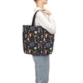 thumbnail image 3 of Sigee Mushrooms Print Large Capacity Zippered Tote Bag - Durable, Stylish and Versatile for Everyday Use, 3 of 9