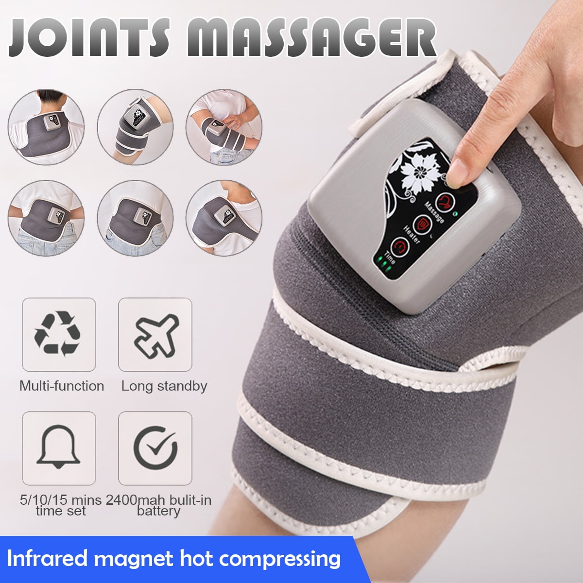 Knee Shoulder Joint Pain Relief Massager Arthritis Physiotherapy Heat