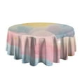thumbnail image 5 of Pastel Cloud Starry Sky Round Tablecloth 60"x60",Wrinkle Wipeable Table Cloth for Kitchen Dining Room Picnic Patio Party, 5 of 6