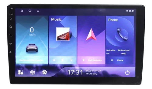 Radio Android 13 Para Coche 2 DIN 9" - GPS, WiFi, Apple CarPlay, 4GB RAM + 64GB, Pantalla Táctil IPS