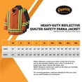 thumbnail image 6 of Pioneer Hi Vis Heavy Duty Quilted Cotton Duck Safety Jacket - Reflective Tape - Navy, 6 of 7