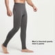 thumbnail image 3 of Sonducket Mallas térmicas para hombre, Color sólido grueso, suave, Otoño Invierno, oficina, escuela, ropa interior para dormir, ropa interior Prendas para la parte inferior del cuerpo negro gris, 3 of 6