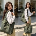 thumbnail image 3 of Foldable Nylon Shoulder Tote Bag with Zipper Closure, Large Capacity Lightweight Handbag for Travel, Work, Commute, and Daily Carry, 3 of 5