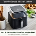 thumbnail image 2 of GreenPan Bistro XL 7-Quart 360° Clear View Air Fryer, 13 Presets, Easy to Clean, Nonstick, Black, 2 of 9