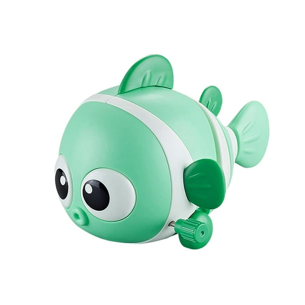 Juguetes de baño de peces de cuerda, juguete de agua para nadar, regalo educativo, juguete interactivo, juguetes de animales de dibujos animados, jugu , VERDE