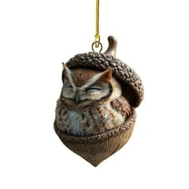 HCTSHG Animal Christmas Ornament,3D Flat Acrylic Forest Animal Decoration, Forest Animal Decoration, Acrylic Hanging Woodland Pendant Nature Themed Home Decor Animal Lovers