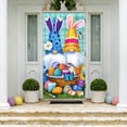 thumbnail image 6 of Spring Easter Front Door Decorative Gnome Wreath Hanging Ornament Door Cover, Gray Rabbit & Floral Garden Door Banner Backdrop, 35 x 71 inch Holiday Welcome Decoration Seasonal Supplies, 6 of 8