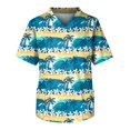 thumbnail image 1 of Men's Short Sleeve V-Neck Summer Print Chest Pocket Care Worker Top L, 1 of 3