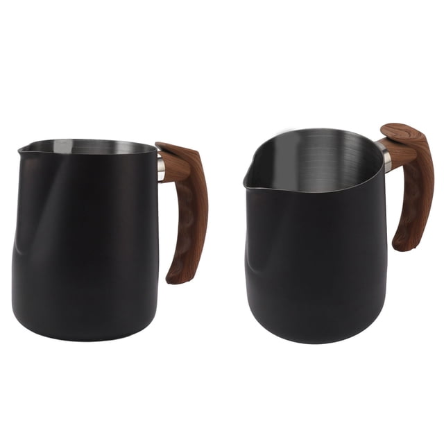 304 Stainless Steel Milk Frothing Cup with Comfortable Handle, Dripless Spout, Inner Scale, Multifunctional for Coffee, Tea, and More