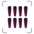 thumbnail image 3 of Iumwxz 24pcs Bright Color Solid Color Manicure Long Style Re-wearable Nail Sheet, 3 of 3