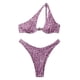 thumbnail image 1 of Traje de baño para mujer, bikini de dos piezas con soporte de acero y hombros divididos estampado para mujer, trajes de baño para mujer, 1 of 6