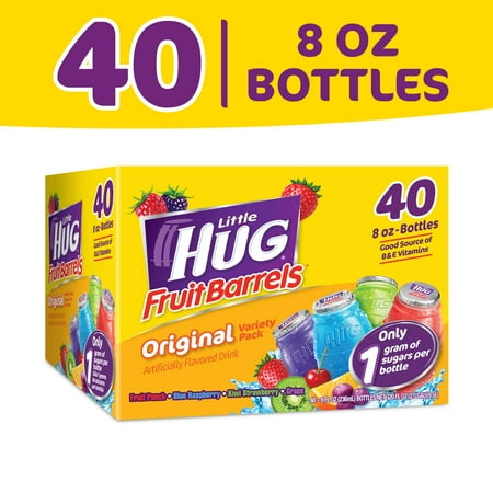 Little Hug Fruit Barrels Original Variety Pack, 40 Count