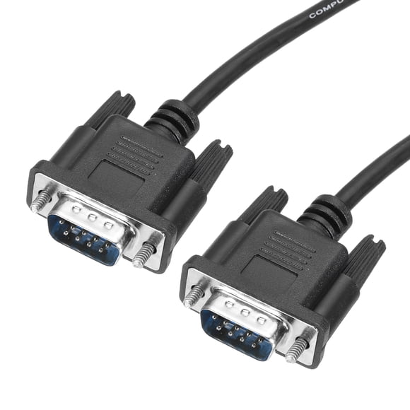 Uxcell DB9 RS232 Serial Cable, Straight Through RS-232 9 Pin Extension Cable for Data Communication 4.9 ft Male to Male