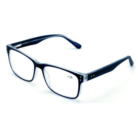 Large Men Premium Rectangular Reading Glasses Optical Frame Reader Spring Hinge