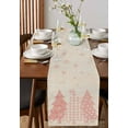 thumbnail image 4 of Ldtrchee Pink Christmas Tree Table Runner 72 Inches, Xmas Tree Winter Snowflake Rustic Bed Runner Dresser Scarves Tabletop for Indoor Outdoor Parties/Ceremony/Banquet, 14" x 72", 4 of 8