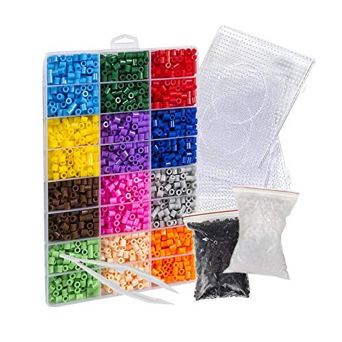Pixel Art Bead Fuse Beads Perler Compatible (Large Kit) Colorful Bead Create 2D Pixelated Wall Art, Retro Video