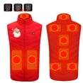thumbnail image 2 of Penkiiy Heated Vest,Heating Vest Rechargeable,Warming Heated Jacket with 3 Heating Levels Unisex Battery Not Included Heated Vest Red, 2 of 5
