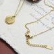 thumbnail image 4 of Collar de flores del mes de nacimiento Sailing colgante medalla redonda disco de oro grabado Floral, 4 of 4