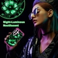 thumbnail image 5 of CASEFIV for Phone Case for Samsung Galaxy S26,Glow in The Dark,Shockproof Protection Hard PC Soft Flexible TPU Bumper Drop Protective Protective Phone Cover Case for Galaxy S26,Purple Flower, 5 of 7