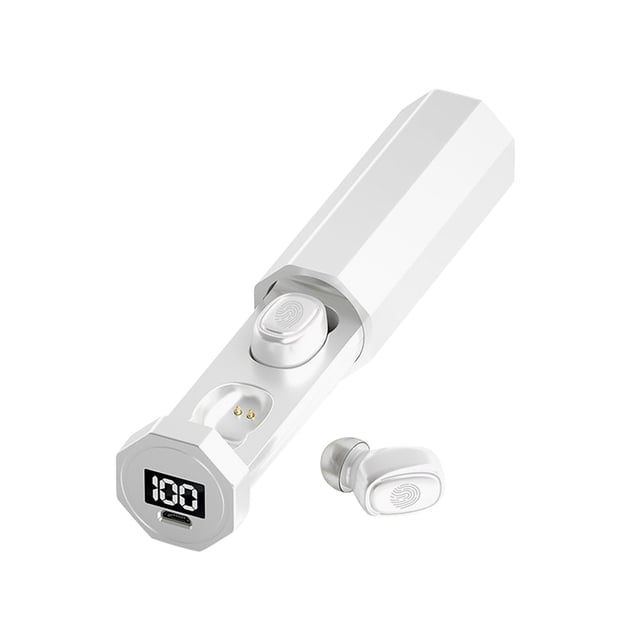 A7 Pantalla digital Auriculares inalámbricos con Bluetooth Auriculares intrauditivos Compartimiento de carga de 300 mah
