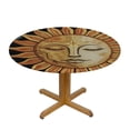 thumbnail image 3 of JEUXUS  Round Tablecloth, Table Cloth, Sun Crescent Moon Stars Astrology Tarot Cards Washable Table Cover with for Restaurant, Picnic, Wedding, Indoor and Outdoor Dining,, 3 of 7